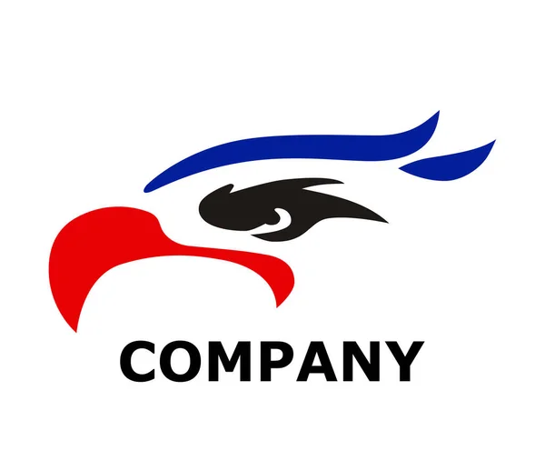 siyah kırmızı mavi renk kartal zeka çizgisi siluet Dövme logo tasarlamak için spor ekip ihtiyacı