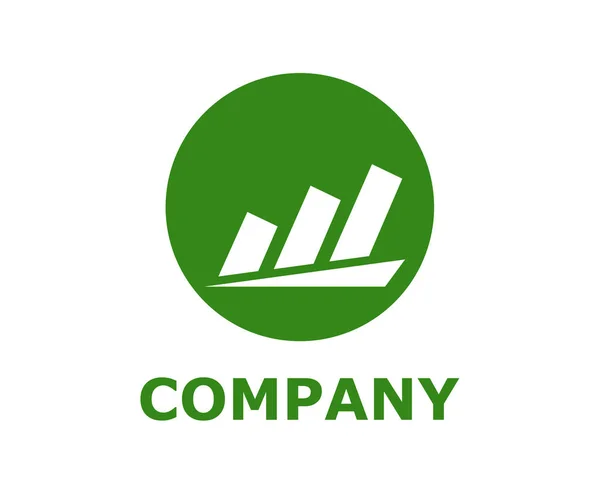 Vit Färg Växa Upp Diagram Bar Diagram Rapport Logo Design — Stock vektor