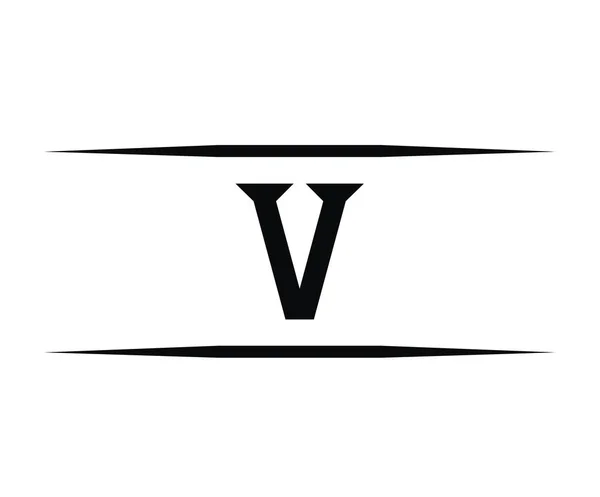 Римське Число Тип Ять Букві Абетки Логотип Знак Знаковий Дизайн — стоковий вектор