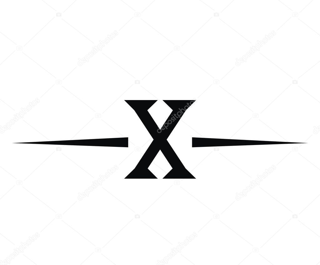 Roman numerical number 10 type ten in alphabet letter logo mark iconic design illustration for calender number or any count