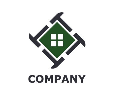 logo tasarım fikir konsept illüstrasyon inşaat bina bakım ve onarım ev veya ev hizmet işçi iş için