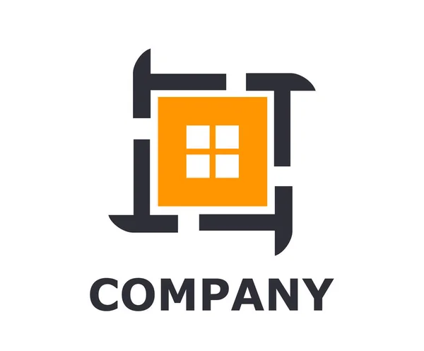 Logo Design Ötlet Fogalom Szemléltetése Építési Építési Javítási Karbantartási Házat — Stock Vector