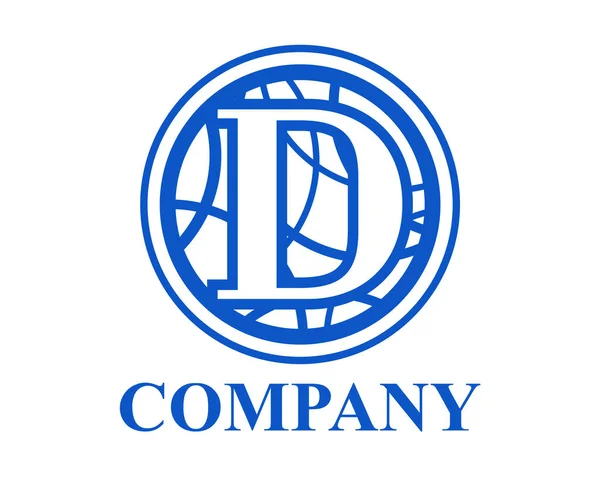 Cor Azul Logotipo Símbolo Tipo Letra Logotipo Negócio Inicial Ideia —  Vetores de Stock