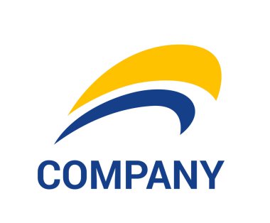 turuncu ve mavi renk dilim bıçak logo tasarım şablonundan illüstrasyon kavramı için herhangi bir kullanım iş Şirket