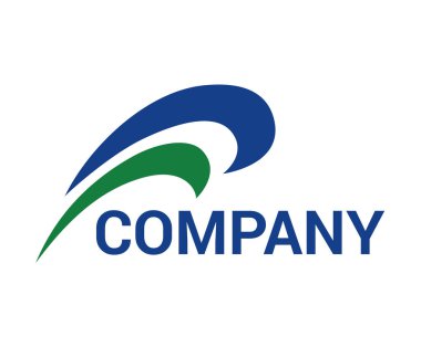 yeşil ve mavi renk dilim bıçak logo tasarım şablonundan illüstrasyon kavramı için herhangi bir kullanım iş Şirket