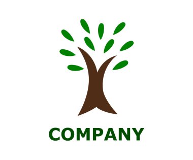 Ağaç Logo daire şekli tasarım vektör şablonu. Organik doğal bitki bahçe Park logo kavramı simgesi