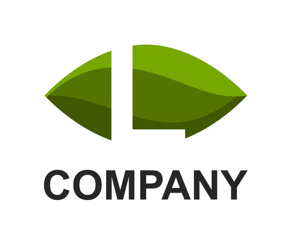 Lime Groene Kleur Logo Symbool Alfabet Ovaal Zoals Ogen Type — Stockvector