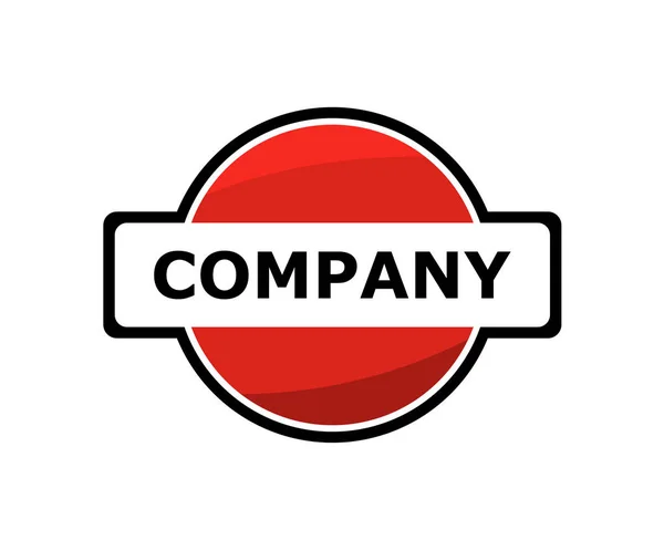 Cor Vermelha Simples Círculo Logotipo Design Ilustração Com Forma Básica — Vetor de Stock