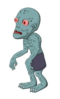 terör için yürüyüş korkunç ve ürkütücü undead sevimli canavar zombi çizgi film korkutucu yapmak korkutmak ve kabus gece grafik illüstrasyon Cadılar Bayramı tatil için Tasarla