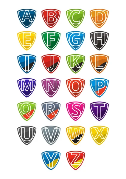 Coloré Couleur Simple Triangle Bouclier Logo Conception Graphique Avec Style — Image vectorielle