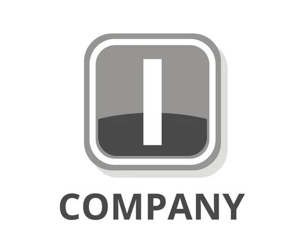 Gri Kül Rengi Gözlük Kare Kutu Düğmesini Web Logo Grafik — Stok Vektör