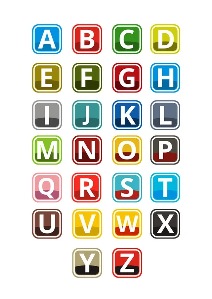 Lunettes Couleur Colorées Boîte Carrée Bouton Web Logo Conception Graphique — Image vectorielle