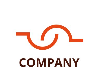 Kırmızı renk siklon şekilden hattı gibi kara delik logo tasarlamak teknoloji şirketi, kurumsal güvenlik veya herhangi bir kullanım için.