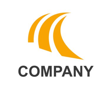 turuncu renk kurdele ok dönüş yol gibi şekil ya da yol logo tasarım fikir konsept illüstrasyon için herhangi bir sigorta primi kurumsal soyut