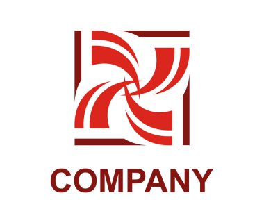 Kırmızı renk şerit şekli gibi twister ok çevirmek gibi yol veya yol logo tasarım fikir konsept illüstrasyon için herhangi bir sigorta primi kurumsal soyut