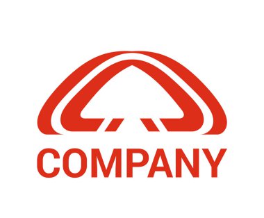 yol izlemek için yarış kırmızı renk logo tasarım fikir illüstrasyon kavramı şekli satır sanat üçgen şeklinde premium şirket için
