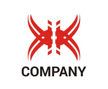 mektup gibi geleneksel etnik kabile desen şekil gibi kırmızı renk soyut kabile hat sanat logo tasarım illüstrasyon hissediyorum x