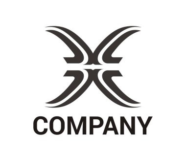 mektup gibi geleneksel etnik kabile desen şekil gibi siyah renk soyut kabile hat sanat logo tasarım illüstrasyon hissediyorum x