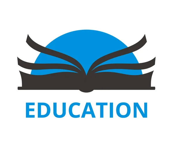 kitap siluet Kütüphane insanlar öğrenci baş mezuniyetten Akademik Eğitim Okulu Üniversitesi Tasarım simgesi illüstrasyon logo tasarım konsepti için geri renk mavi ve siyah