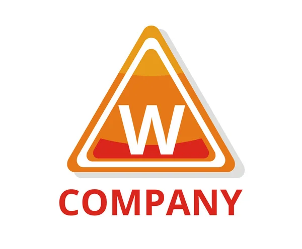 Laranja Vermelho Cor Óculos Triângulo Botão Web Logotipo Design Gráfico — Vetor de Stock