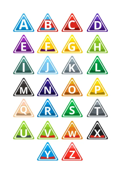 Kolor Kolorowy Okulary Trójkąta Przycisk Web Logo Projekt Graficzny Nowoczesnym — Wektor stockowy