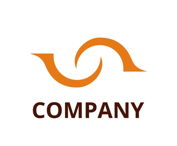 Forma Ciclone Cor Laranja Linha Como Ilustração Design Logotipo Buraco —  Vetores de Stock