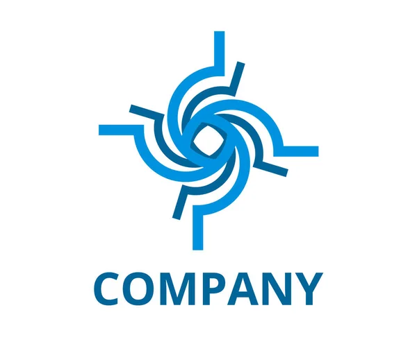 Siklon Şekilden Hattı Gibi Kara Delik Logo Tasarlamak Teknoloji Şirketi — Stok Vektör