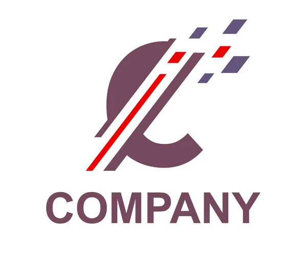 Fetta logo digitale c — Vettoriale Stock