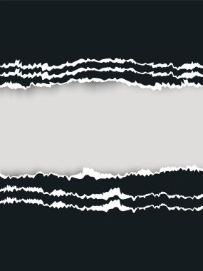 Sorunsuz yırtık kağıt ve beyaz arka plan metin için yer ile vektör sanat ve illüstrasyon.