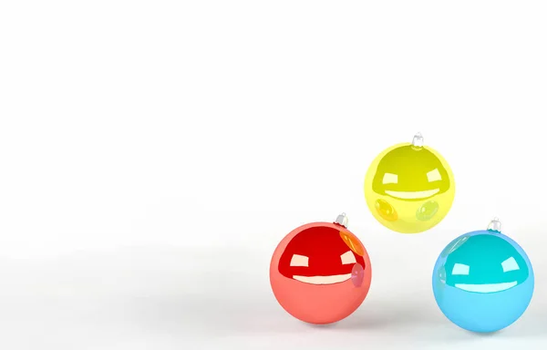 Bolas Árbol Navidad Símbolo Año Nuevo 2018 Ilustración Renderizado Aislado — Foto de Stock