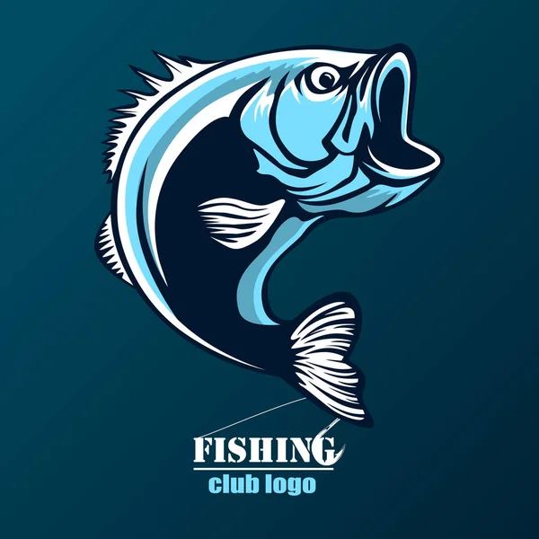 Download Fishing Logo Bass Fish Rod Club Emblem Fishing Theme Vector — Stock Vector © LIORIKI #199442408
