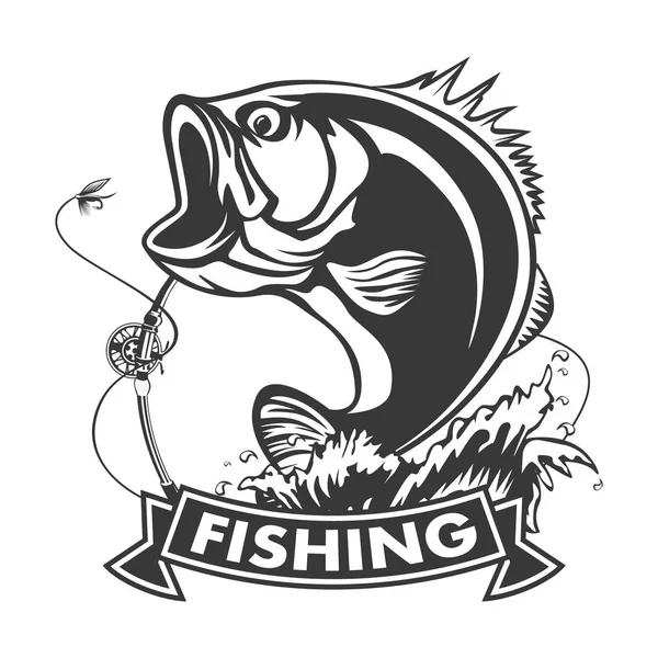Download Fishing bass logo isolated — Stock Vector © LIORIKI #184384656