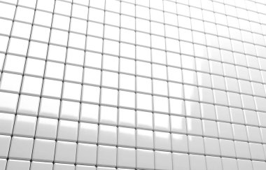 Beyaz küpleri 3d render soyut geometrik şekil