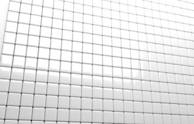 Beyaz küpleri 3d render soyut geometrik şekil