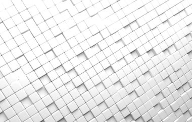 Beyaz küpleri 3d render arka plan soyut geometrik şekil