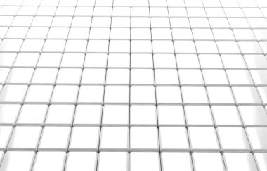 Beyaz küpleri 3d render soyut geometrik şekil