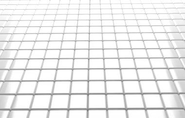 Beyaz küpleri 3d render soyut geometrik şekil