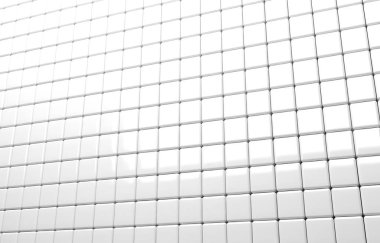 Beyaz küpleri 3d render soyut geometrik şekil