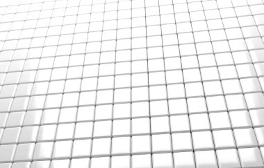 Beyaz küpleri 3d render soyut geometrik şekil