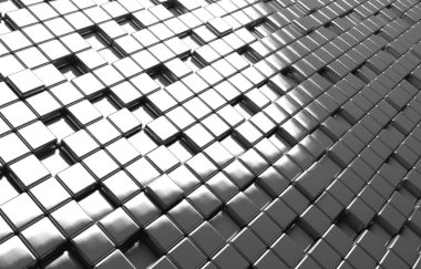 Beyaz küpleri 3d render arka plan soyut geometrik şekil