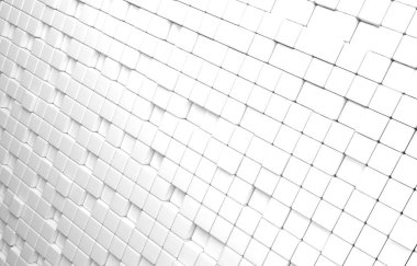 Beyaz küpleri 3d render soyut geometrik şekil