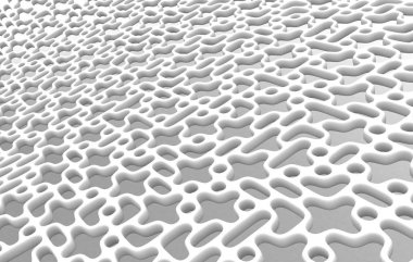 Metal kafes grild. 3D render arka planda yüksek çözünürlüklü soyut. Beyaz örgü 3D render.