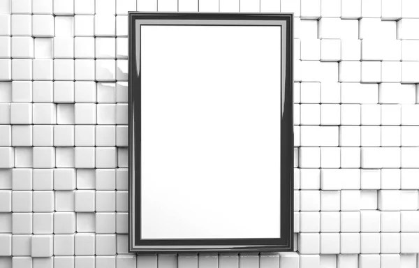 Abstrakte Geometrische Form Weißer Würfel Renderer — Stockfoto