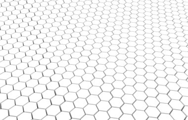 Duo sesi altıgen 3d arka plan doku. 3D render illüstrasyon. Fütüristik arka plan.