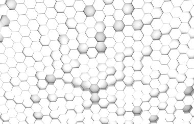 Duo sesi altıgen 3d arka plan doku. 3D render illüstrasyon. Fütüristik arka plan.