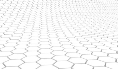 Çift ton altıgen 3d arka plan doku. 3D render illüstrasyon. Fütüristik arka plan.