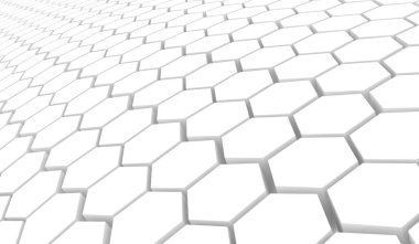 Çift ton altıgen 3d arka plan doku. 3D render illüstrasyon. Fütüristik arka plan.
