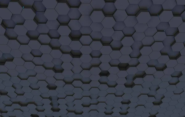 Duo Tone Hexagon Background Texture Rendering Illustration Futuristic Abstract Background — Stock Photo, Image