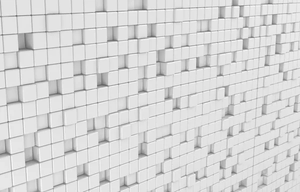 Forma Geométrica Abstracta Los Cubos Blancos Render Fondo Brillante Moda — Foto de Stock
