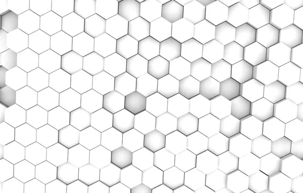 デュオ トーン六角形 背景テクスチャ レンダリング図 未来的な抽象的な背景 — ストック写真